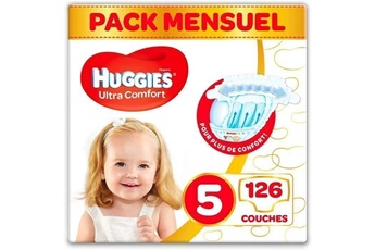 Couche bébé Huggies Huggies ultra comfort - couches bebe unisexe x126 taille 5 - pack 1 mois