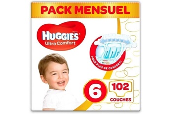 Couche bébé Huggies Huggies ultra comfort - couches bebe unisexe x102 taille 6 - pack 1 mois