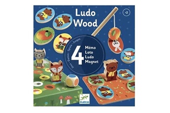 Autres jeux créatifs Djeco Jeu découverte djeco ludo wood coffret 4 jeux