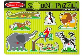 Puzzle MELISSA & DOUG Melissa & doug forme puzzle avec son zoo animaux 8 pièces