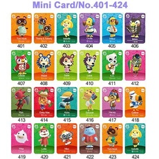 NFC Mini Carte pour Amiibo Animal Crossing Séries 5 pour Switch HAOBUY- 24pcs 401/424(3*2.2cm)