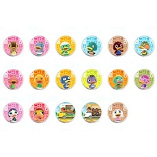 Ronde Carte pour Animal Crossing Series 5 Amiibo pour Switch HAOBUY - Canard 17PCS
