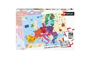 Puzzle Nathan Puzzle enfant nathan carte d'europe 250 pièces