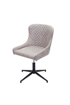 fauteuil de bureau mendler chaise de bureau hwc-h79 métal vintage tissu textile gris