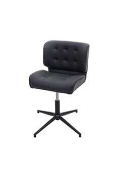 fauteuil de bureau mendler chaise de bureau hwc-h42, pivotante, réglable en hauteur similicuir vintage gris foncé, pied noir