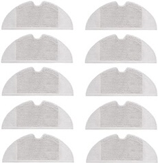 10 chiffons serpillères compatibles avec aspirateur robot Dreame D9 , Dreame F9 et Dreame L10 Pro , en laine et microfibres lavables résistantes