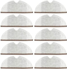 10 chiffons serpillères compatibles avec aspirateur robot Roborock S5, S5 Max, S50 , S51 , S55, S6, S6 MAX, S6 MAXV en laine et microfibres lavables