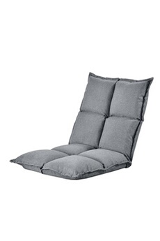 pouf premium xl siège de sol avec dossier réglable gris clair 110 x 55 x 11 cm [en.casa]