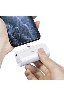 Chargeur pour téléphone mobile Chronus iWALK Mini Chargeur Portable  4500mAh, Power Bank Ultra Compacte(Blanc)