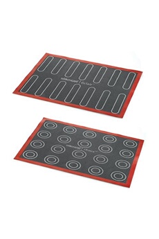 plat / moule silikomart tapis de cuisson airmat choux ou éclairs 30x40 cm - - noir - silicone