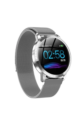 Montre connectée YONIS Montre Connectée Femme iOs Android Smartwatch Sport  Cardio Traqueur D'Activité Argent