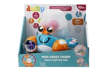 Jouet musical d'éveil Auer Auby - mon crazy crabe - jouet avec effets sonores + lumineux - jouet 12 mois et+