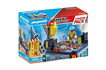 Playmobil PLAYMOBIL 70816 starter pack plateforme de construction