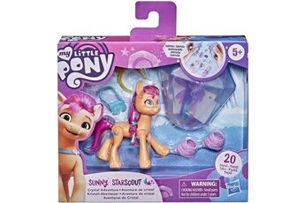 Figurine de collection Hasbro My little pony - a new generation - aventure de cristal sunny starscout - figurine de poney orange de 7 - 5 cm avec surprises