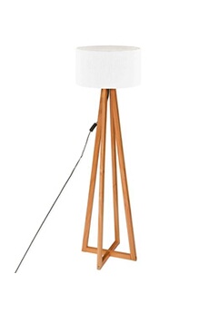 lampadaire pegane lampadaire en bois coloris blanc - diametre 39,5 x hauteur 141 cm --