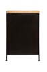 Pegane Table de chevet noir, metal et bois - Longueur 43 x Profondeur 34,5 x Hauteur 64 cm -- photo 2