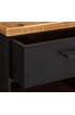 Pegane Table de chevet noir, metal et bois - Longueur 43 x Profondeur 34,5 x Hauteur 64 cm -- photo 4