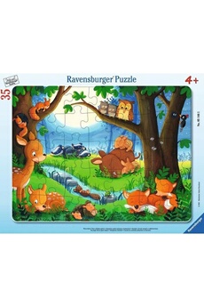 Puzzle Ravensburger Puzzle cadre 30-48 p - les petits animaux s'endorment