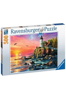 Puzzle Ravensburger Puzzle 500 p - phare au coucher du soleil