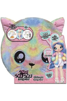 Poupée Na ! Na ! Na ! Ultimate surprise poupée mannequin avec longs cheveux et nombreux accessoires de mode - rainbow kitty