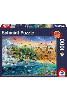Puzzle Schmidt Spiele Puzzle le monde des animaux, 1000 pcs