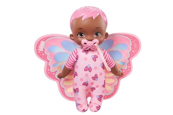 Poupée Mattel My garden baby - mon premier bébé papillon rose, 23 cm, corps souple avec ailes en peluche - poupée / poupon - des 18 mois