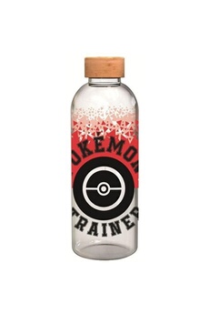 Gourde et poche à eau GENERIQUE Pokemon - bouteille large - en verre avec manchon silicone - réutilisable - 1030 ml