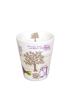 tasse et mugs faye 1 gobelet expresso provence - en porcelaine - blanc - h 7.5 cm - d 6.5 cm - contenance 125 ml