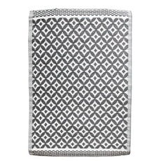 - Tapis en polypropylène - 120 x 180 cm de long - Gris clair et blanc