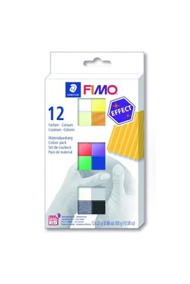 Autres accessoires de bureau Fimo Coffret Effect Assortiment 12 demi blocs 12X25 g