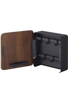 boite de rangement yamakazi yamazaki - boîte à clés magnétique rin key box noir et marron
