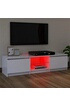 vidaXL Meuble TV avec lumières LED Blanc 120x30x35,5 cm photo 2