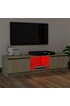 vidaXL Meuble TV avec lumières LED chêne sonoma 120x30x35,5 cm photo 2