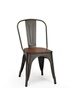 Giantex 4 chaises salle à manger empilables, style industriel en acier convient pour bistrot,cuisine,bar,café, jardin,balco photo 1