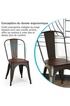 Giantex 4 chaises salle à manger empilables, style industriel en acier convient pour bistrot,cuisine,bar,café, jardin,balco photo 3