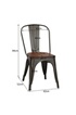 Giantex 4 chaises salle à manger empilables, style industriel en acier convient pour bistrot,cuisine,bar,café, jardin,balco photo 5