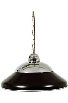 suspension buffalo lampe de billard solo 45 cm, chrome/noir