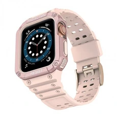 Coque et étui téléphone mobile Haobuy Bracelet pour Apple Watch Series 7 de montre sport en TPU avec coquede protection -Or noir