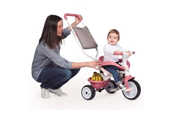 Véhicule à pédale Smoby Tricycle bébé be move comfort rose