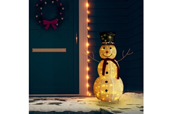 Article et décoration de fête Vidaxl Figurine de bonhomme de neige de noël à led tissu 120 cm