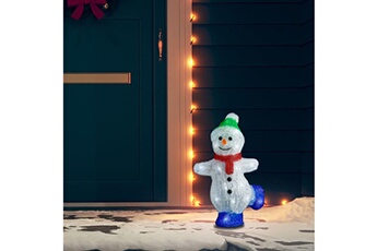 Article et décoration de fête Vidaxl Silhouette de bonhomme de neige de noël led acrylique 30 cm