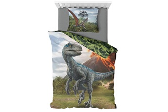 Parure enfant Aymax Parure de lit réversible dinosaures jurassic world - 140 cm x 200 cm