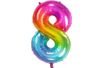 Article et décoration de fête Folat Folat ballon en aluminium yummy gummy rainbow '8' 86 cm