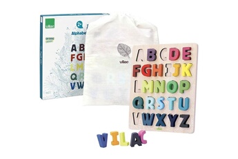 Jouets premier âge Vilac Puzzle abc alphabet à encastrer sous la canopée vilac