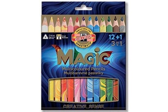 Article et décoration de fête KOH-I-NOOR Crayon de couleur triangulaire magique jumbo koh-i-noor (paquet de 13)