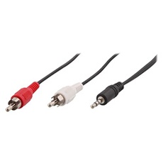 TNB Câble jack stéréo 3.5 M/2 RCA M 1.2m - noir