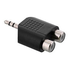 TNB Adaptateur 2 RCA femelle vers jack 3.5mm mâle - noir