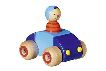 Maquette Goki Petite voiture en bois avec personnage