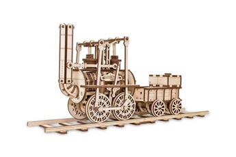 Maquette GENERIQUE Eco-wood-art construction d'un modèle 3d locomotive 40 cm en bois 325 pièces