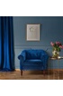 GENERIQUE LIAM Fauteuil Chesterfield - Velours bleu petrol et pieds en bois - L 93,5 x P 80,5 x H 80 cm photo 3